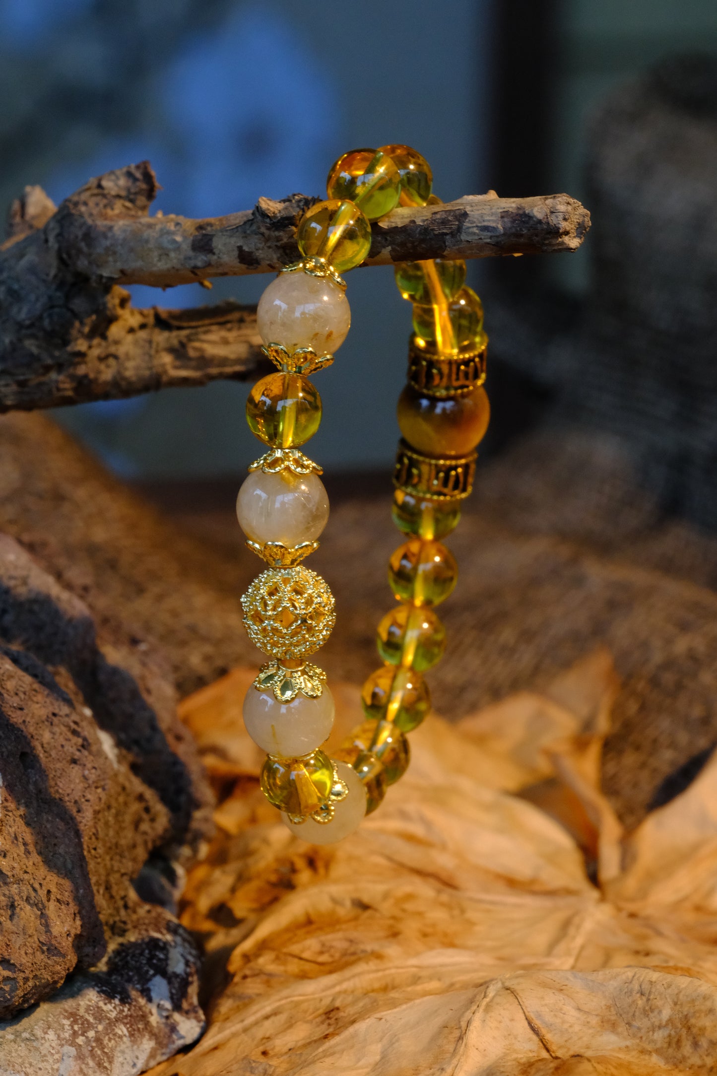 Crystal Amber Mystic Vine Bracelet