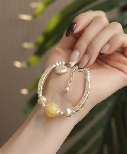 2026 New Nepalese Handmade Wax Bracelet 925 Sterling Silver Retro Ethnic Style