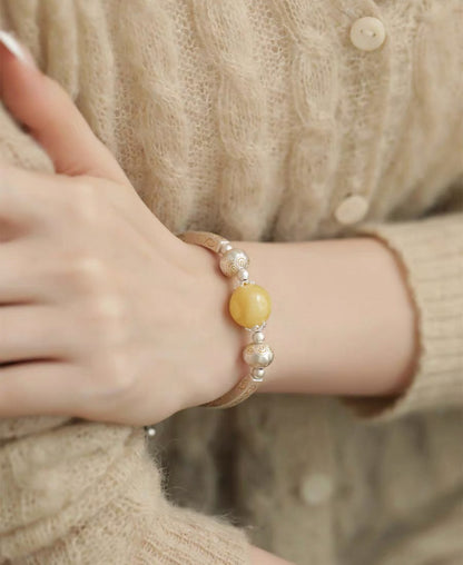 2026 New Nepalese Handmade Wax Bracelet 925 Sterling Silver Retro Ethnic Style