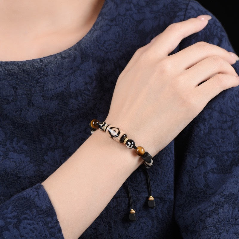 Vintage Dzi Bead Red Rope Luck Bracelet for Men Women, Wholesale