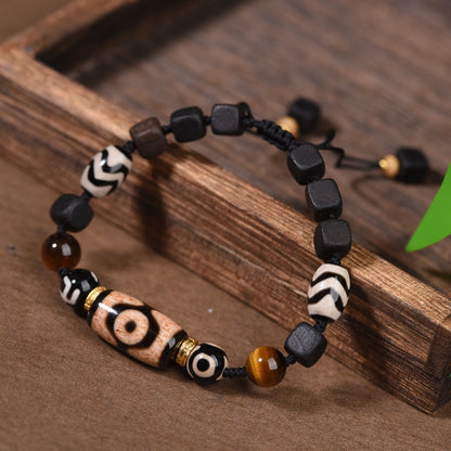 Vintage Dzi Bead Red Rope Luck Bracelet for Men Women, Wholesale