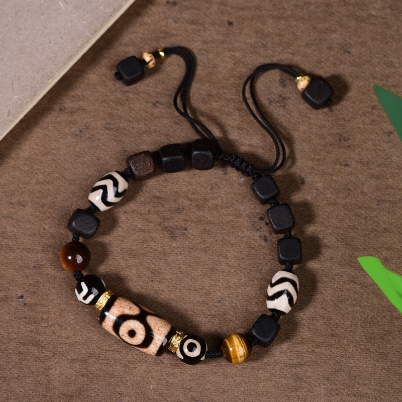 Vintage Dzi Bead Red Rope Luck Bracelet for Men Women, Wholesale