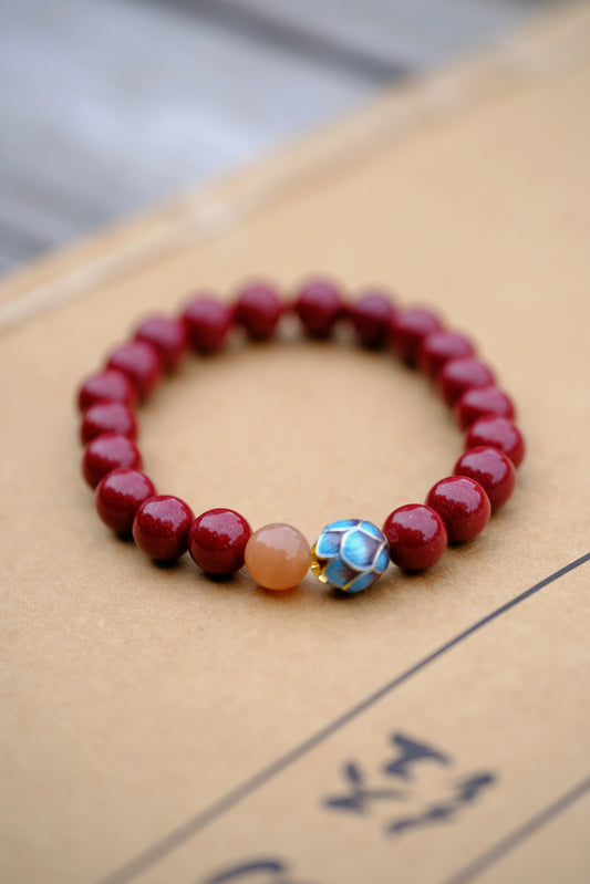 Crimson Lotus Prayer Beads