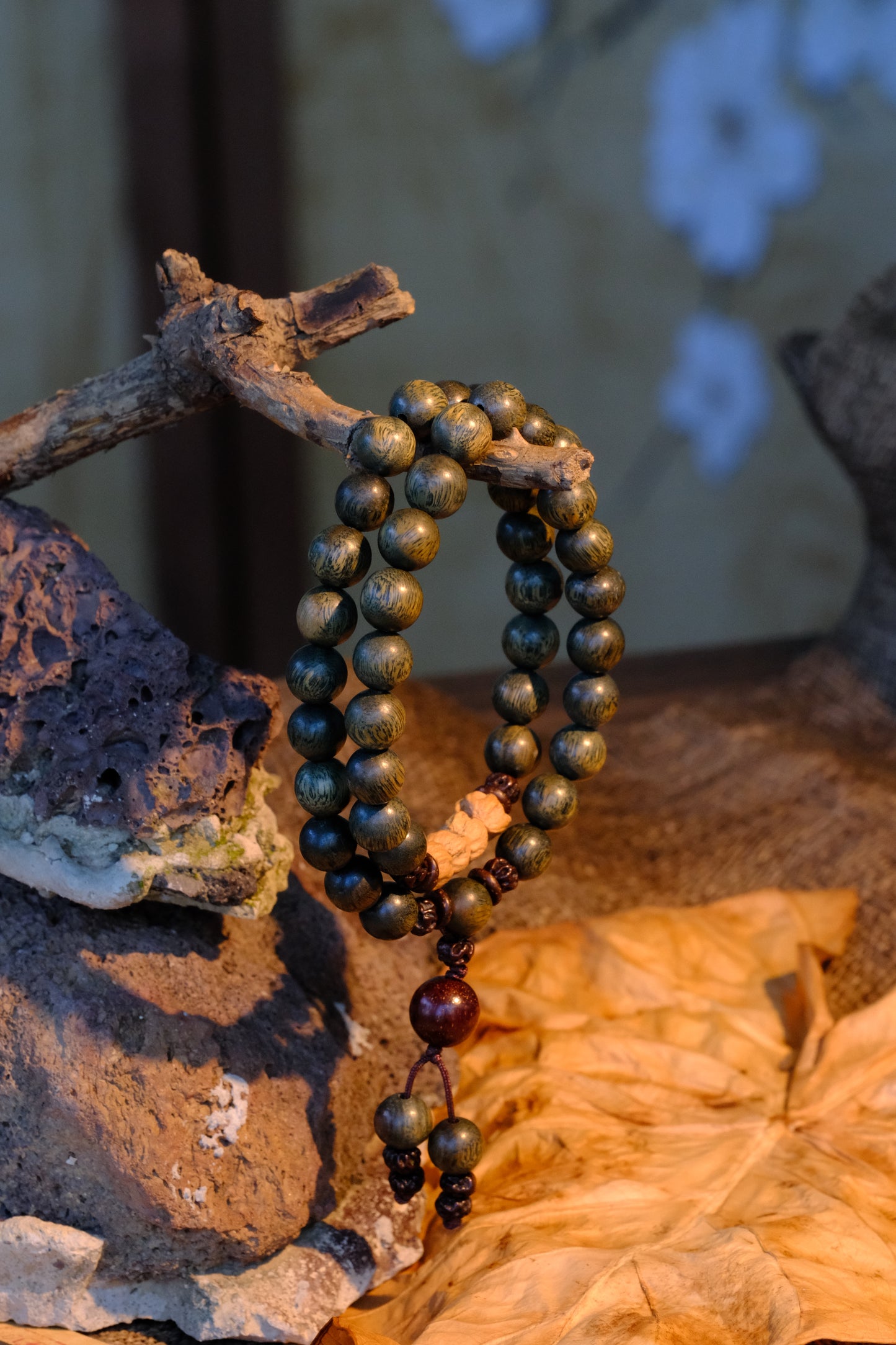 Sacred Driftwood Zen Prayer Mala
