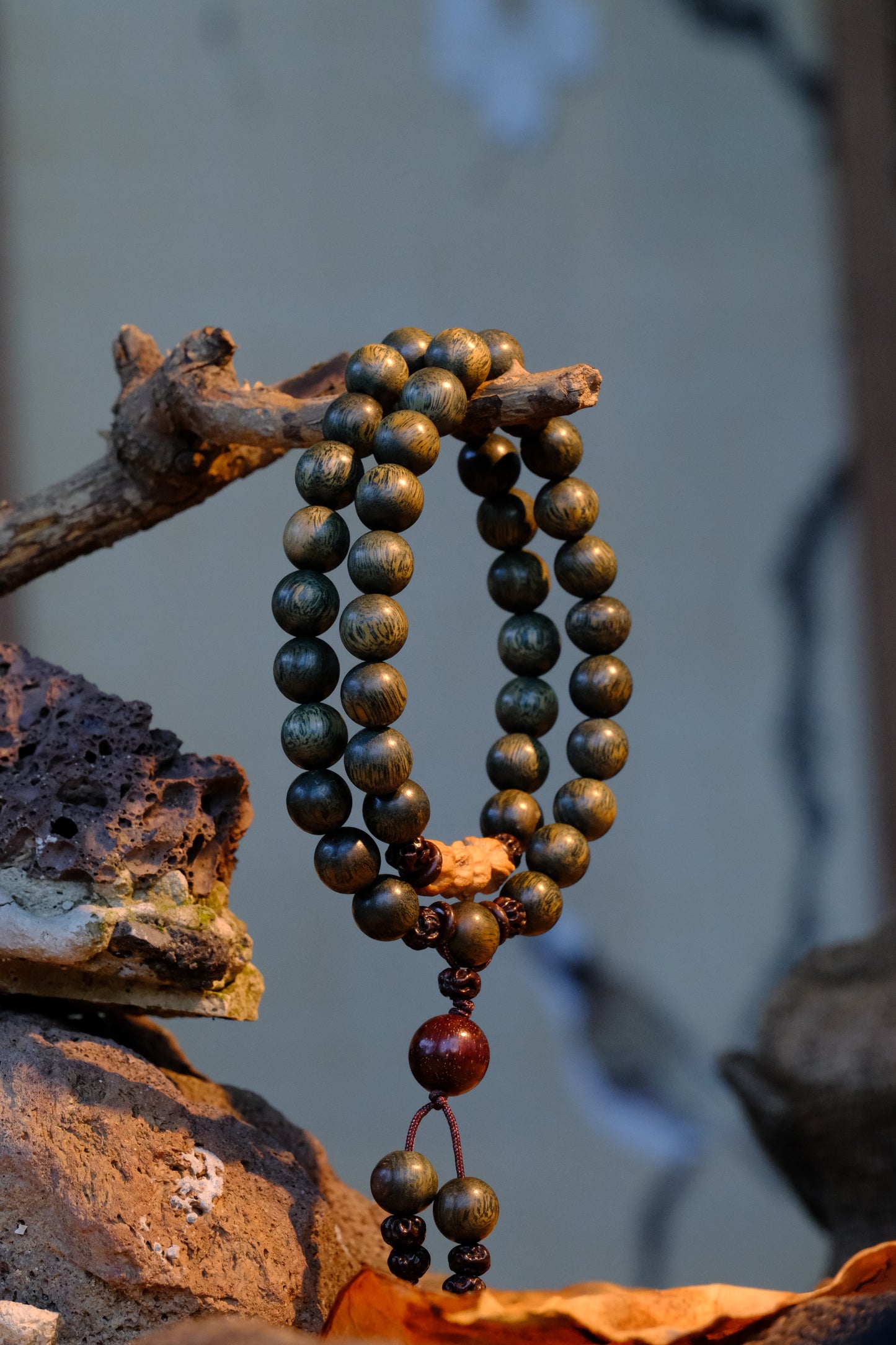 Sacred Driftwood Zen Prayer Mala
