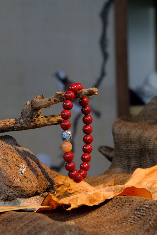 Crimson Lotus Prayer Beads