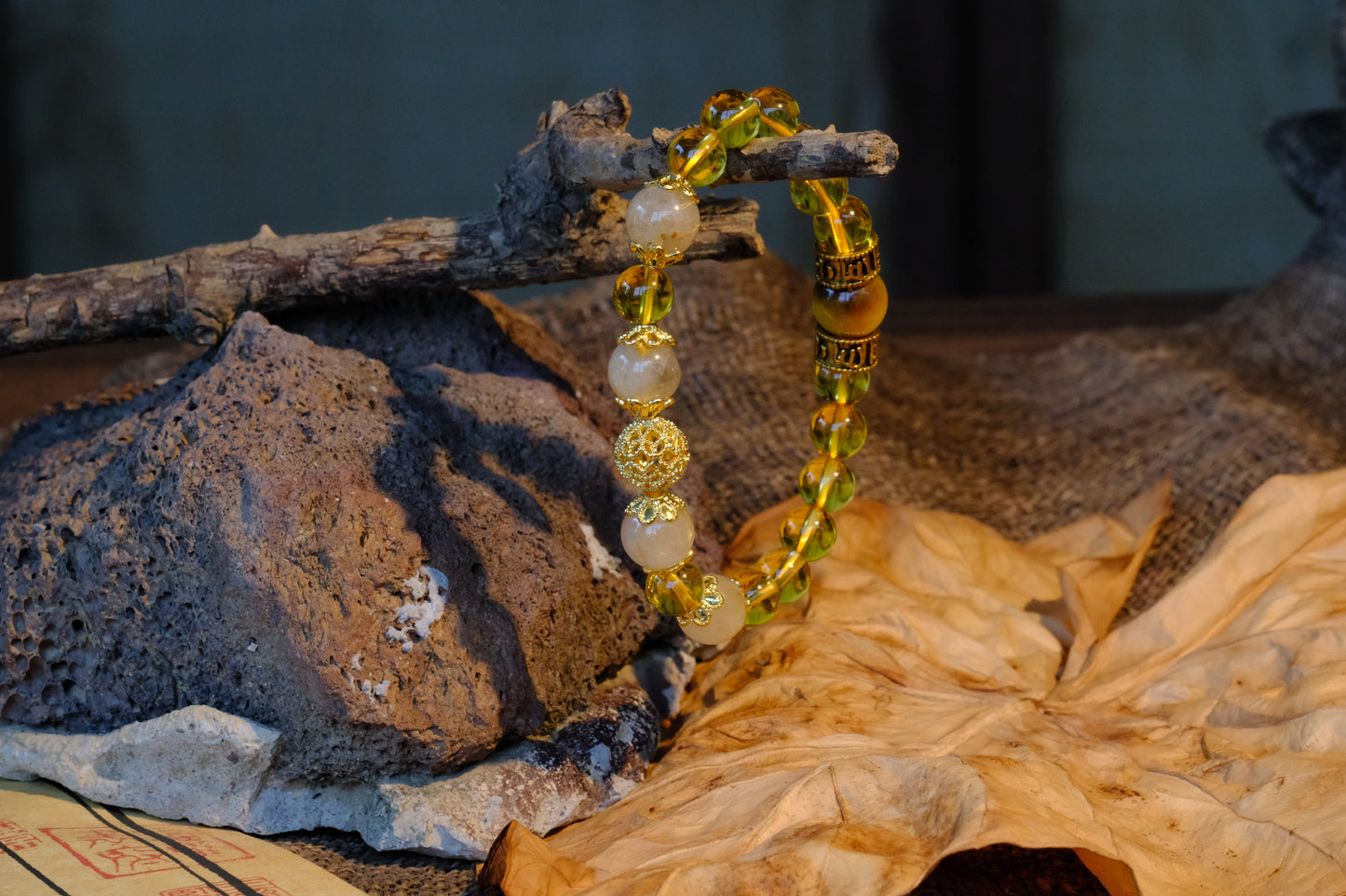 Crystal Amber Mystic Vine Bracelet
