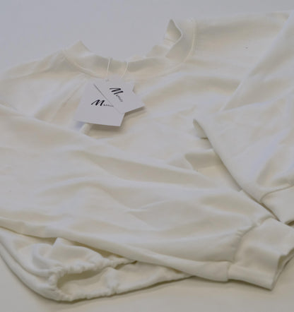 M&Miucy Korean-Style Minimalist Cropped Long-Sleeve Hoodie for Women