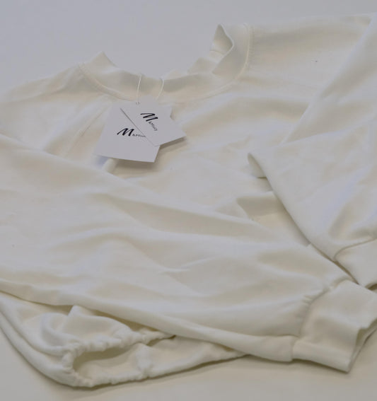 M&Miucy Korean-Style Minimalist Cropped Long-Sleeve Hoodie for Women